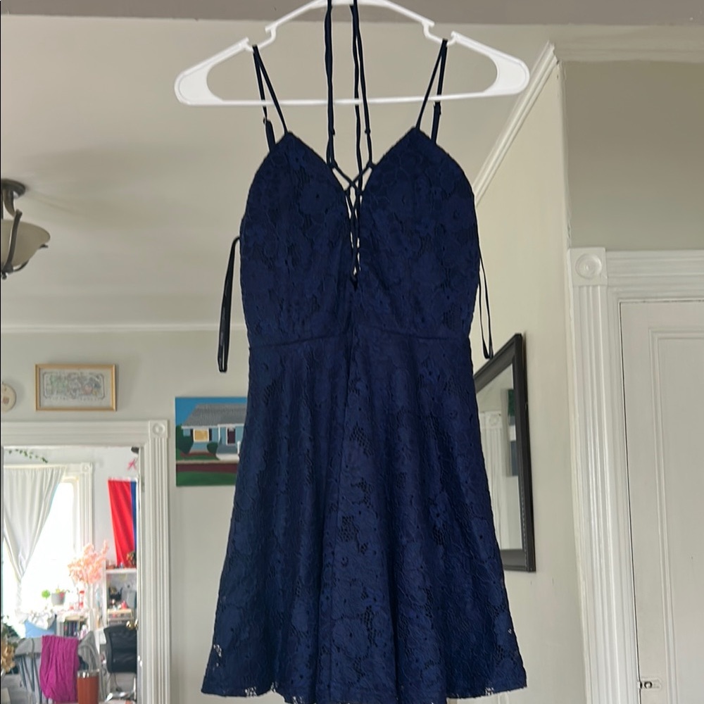 Papaya Midnight Blue Lace Dress WORN ONCE